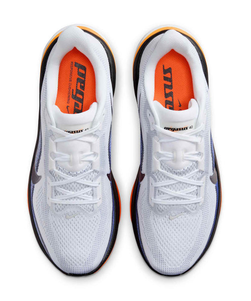 NIKE Nike Shoes Pegasus 42 M - White: Total Orange: Metallic Silver