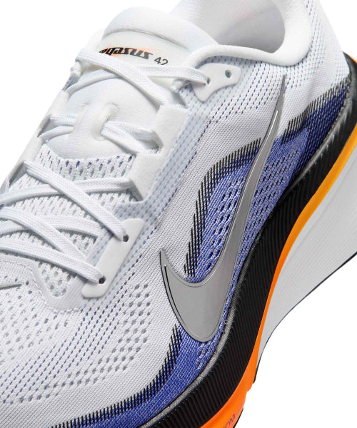 NIKE Nike Shoes Pegasus 42 M - White: Total Orange: Metallic Silver