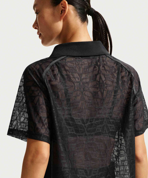 NIKE NIKE T-Shirt Loose Lace Polo Jersey Top - Size M