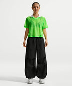 NIKE NIKE T-Shirt Loose Lace Polo Jersey Top - Green Strike