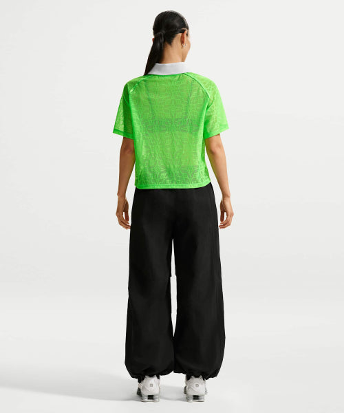 NIKE NIKE T-Shirt Loose Lace Polo Jersey Top - Green Strike
