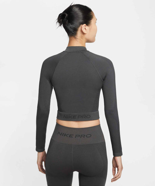 NIKE NIKE Pro Full Zip Training Top W - Dark Smoke Gray