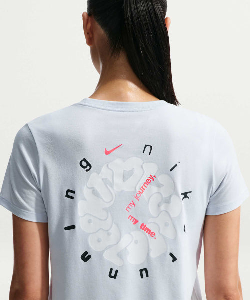 NIKE NIKE Dry Fit Running T-Shirt W - Pure Platinum