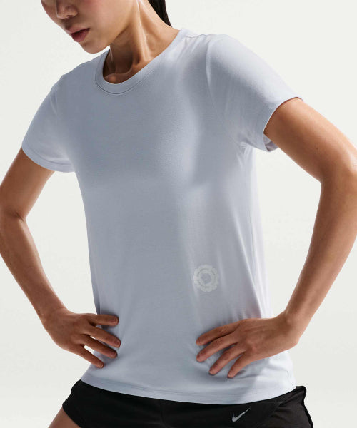 NIKE NIKE Dry Fit Running T-Shirt W - Pure Platinum