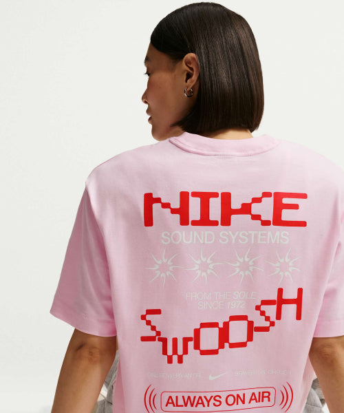 NIKE NIKE T-Shirt Oversized Mid Crop - Pink Foam