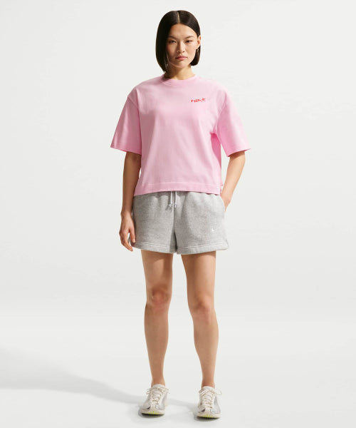NIKE NIKE T-Shirt Oversized Mid Crop - Pink Foam
