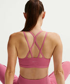 NIKE NIKE Strappy Light Support Pad Sports Bra W - Peony:White