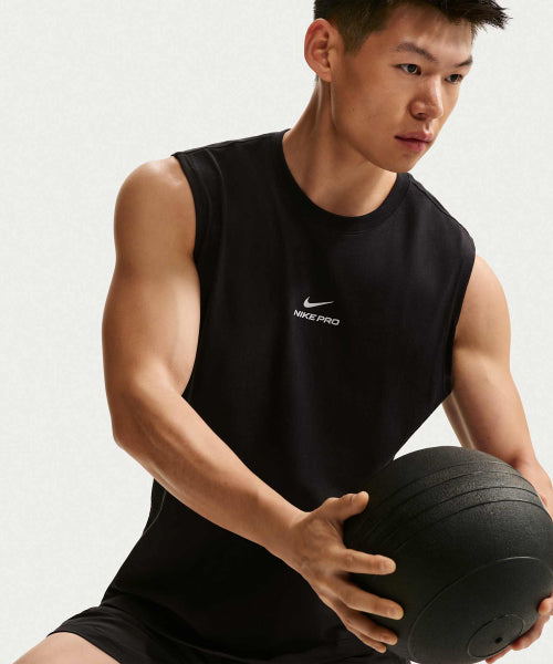 NIKE NIKE Pro Sleeveless Training Top M - Black:White