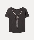 MIXXO MIXXO T-Shirt Lace-up Cut Short Sleeve C