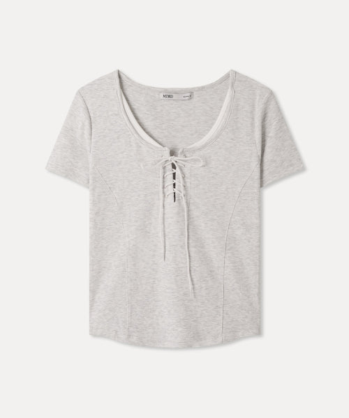 MIXXO MIXXO T-Shirt Lace-up Cut Short Sleeve C