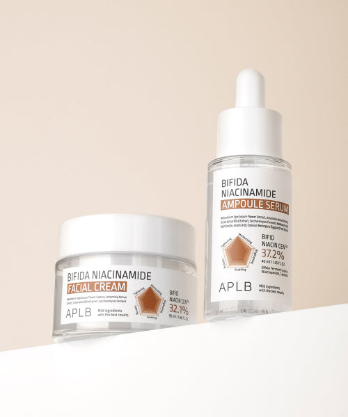 APLB Bifida Niacinamide Ampoule + Cream Set (1 cleansing water 160ml included)