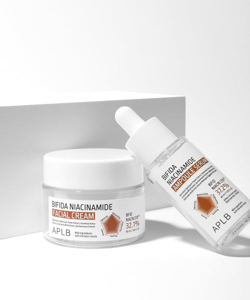 APLB Bifida Niacinamide Ampoule + Cream Set (1 cleansing water 160ml included)