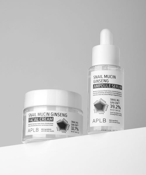 APLB APLB Snail Mucin Ginseng Ampoule + Cream Set