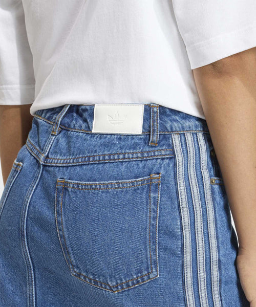 ADIDAS ADIDAS 3-Stripe Denim Skirt - Medium Vintage Denim