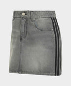ADIDAS ADIDAS 3-Stripe Denim Skirt - Washed Gray Denim