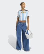 ADIDAS ADIDAS Argentina 26 Home Crop Jersey - White: Ice Blue