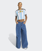 ADIDAS ADIDAS Argentina 26 Home Crop Jersey - White: Ice Blue