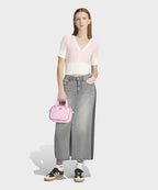 ADIDAS ADIDAS Button Detail Check V-neck Shirt - Sandy Pink