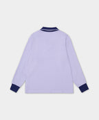 ADIDAS ADIDAS Long Sleeve Polo Shirt - Silver Down