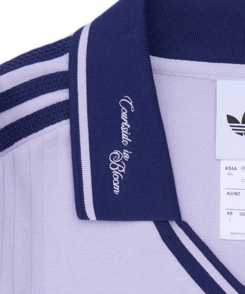 ADIDAS ADIDAS Long Sleeve Polo Shirt - Silver Down