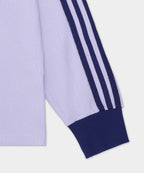 ADIDAS ADIDAS Long Sleeve Polo Shirt - Silver Down
