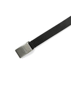 THISISNEVERTHAT THISISNEVERTHAT Flat Buckle Leather Belt Black