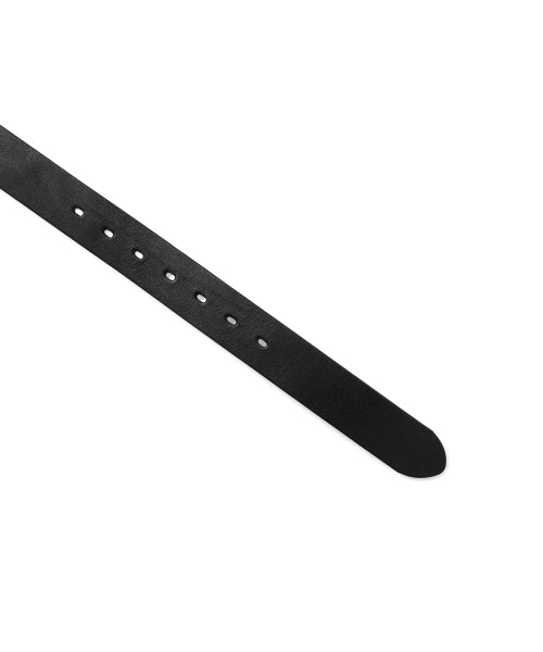 THISISNEVERTHAT THISISNEVERTHAT Flat Buckle Leather Belt Black