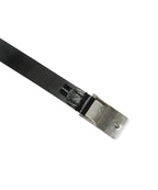 THISISNEVERTHAT THISISNEVERTHAT Flat Buckle Leather Belt Black