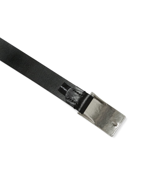 THISISNEVERTHAT THISISNEVERTHAT Flat Buckle Leather Belt Black