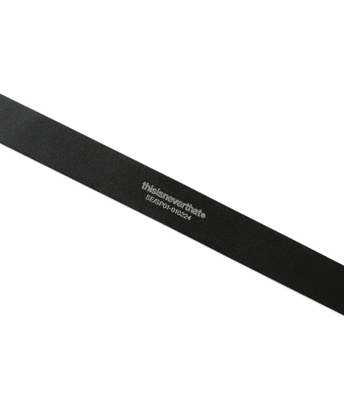 THISISNEVERTHAT THISISNEVERTHAT Flat Buckle Leather Belt Black