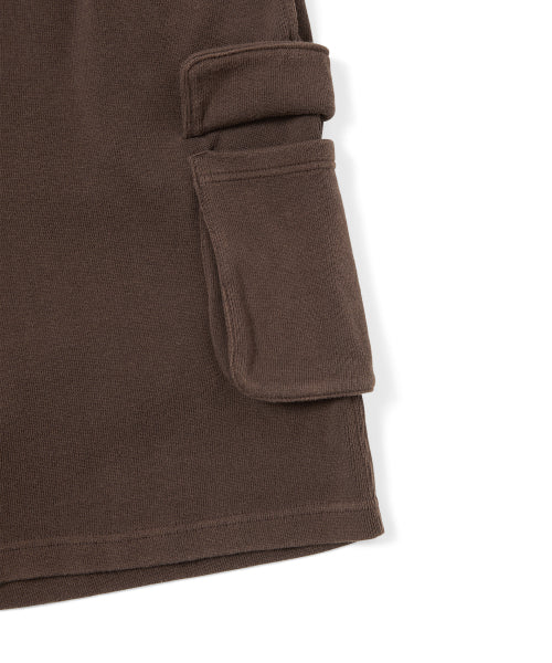 THISISNEVERTHAT THISISNEVERTHAT Cargo Sweatshort Dark Chocolate
