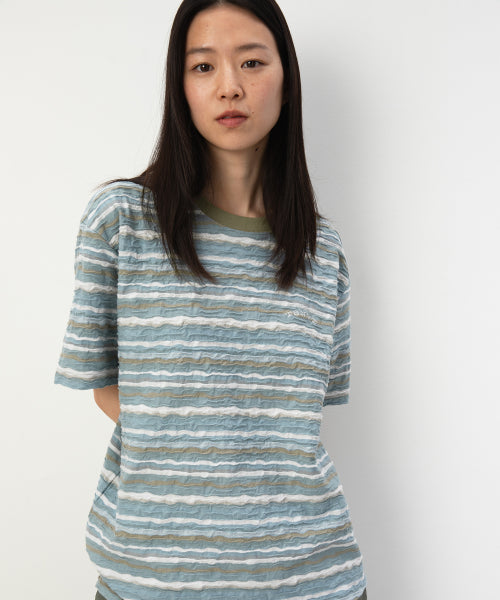 THISISNEVERTHAT THISISNEVERTHAT Wave Jacquard Tee Soft Blue