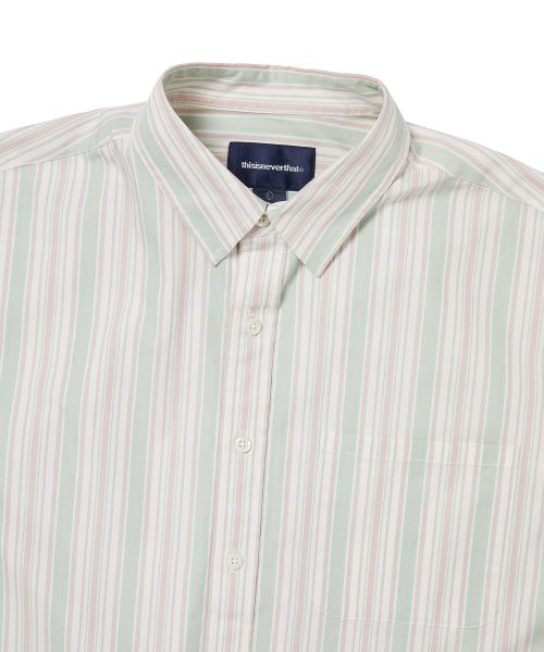 THISISNEVERTHAT THISISNEVERTHAT Striped S/S Shirt Green
