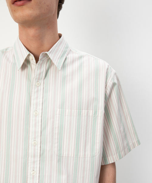 THISISNEVERTHAT THISISNEVERTHAT Striped S/S Shirt Green