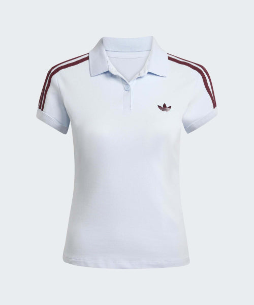 ADIDAS ADIDAS 3-Stripe Polo - Crystal Sky:Maroon (Size S)