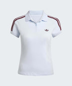 ADIDAS ADIDAS 3-Stripe Polo - Crystal Sky:Maroon (Size S)