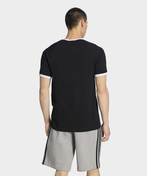 ADIDAS ADIDAS 3-Stripe Slim Ringer T-Shirt - Black