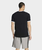 ADIDAS ADIDAS 3-Stripe Slim Ringer T-Shirt - Black