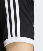 ADIDAS ADIDAS 3-Stripe Slim Ringer T-Shirt - Black