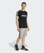 ADIDAS ADIDAS 3-Stripe Slim Ringer T-Shirt - Black