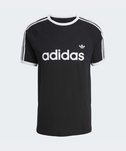 ADIDAS ADIDAS 3-Stripe Slim Ringer T-Shirt - Black