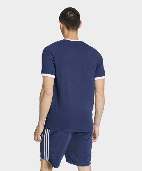 ADIDAS ADIDAS 3-Stripe Slim Ringer T-shirt - Night Indigo