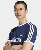 ADIDAS ADIDAS 3-Stripe Slim Ringer T-shirt - Night Indigo