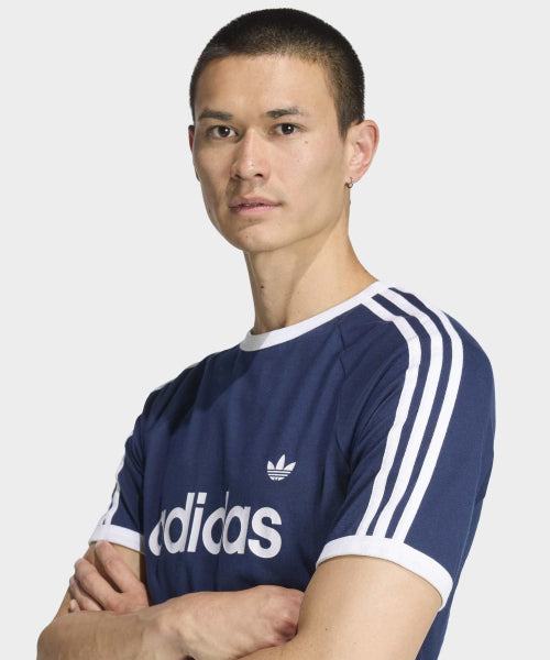 ADIDAS ADIDAS 3-Stripe Slim Ringer T-shirt - Night Indigo