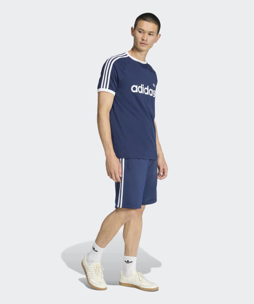 ADIDAS ADIDAS 3-Stripe Slim Ringer T-shirt - Night Indigo