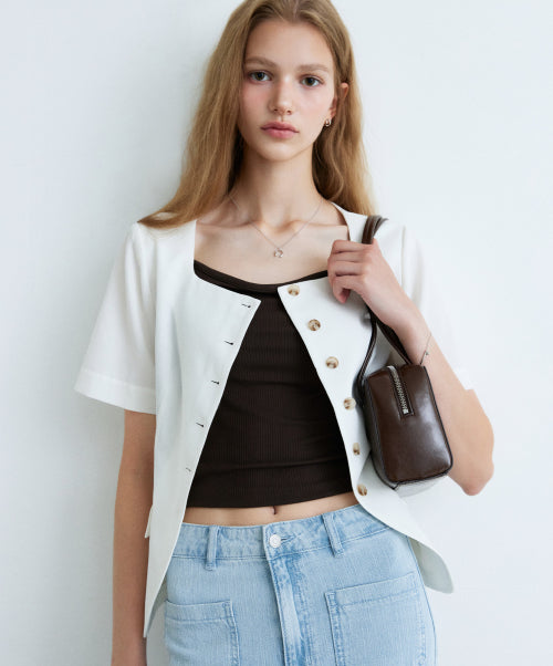 MIXXO MIXXO Jacket Square Neck Short Sleeve (C, S)