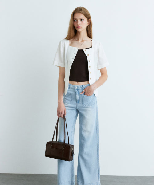 MIXXO MIXXO Jacket Square Neck Short Sleeve (C, S)
