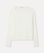 MIXXO MIXXO Deep V Layered Knit Sweater