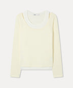 MIXXO MIXXO Two-tone Layered Knit Sweater