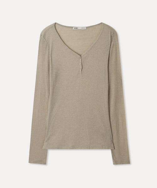 MIXXO MIXXO T-Shirt Button-up Long Sleeve C
